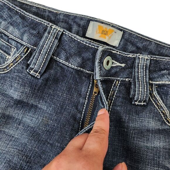 Antik Denim Jeans Womens 26 Blue Bootcut‎ Low Rise Embroidered Boho Festival - Picture 9 of 14
